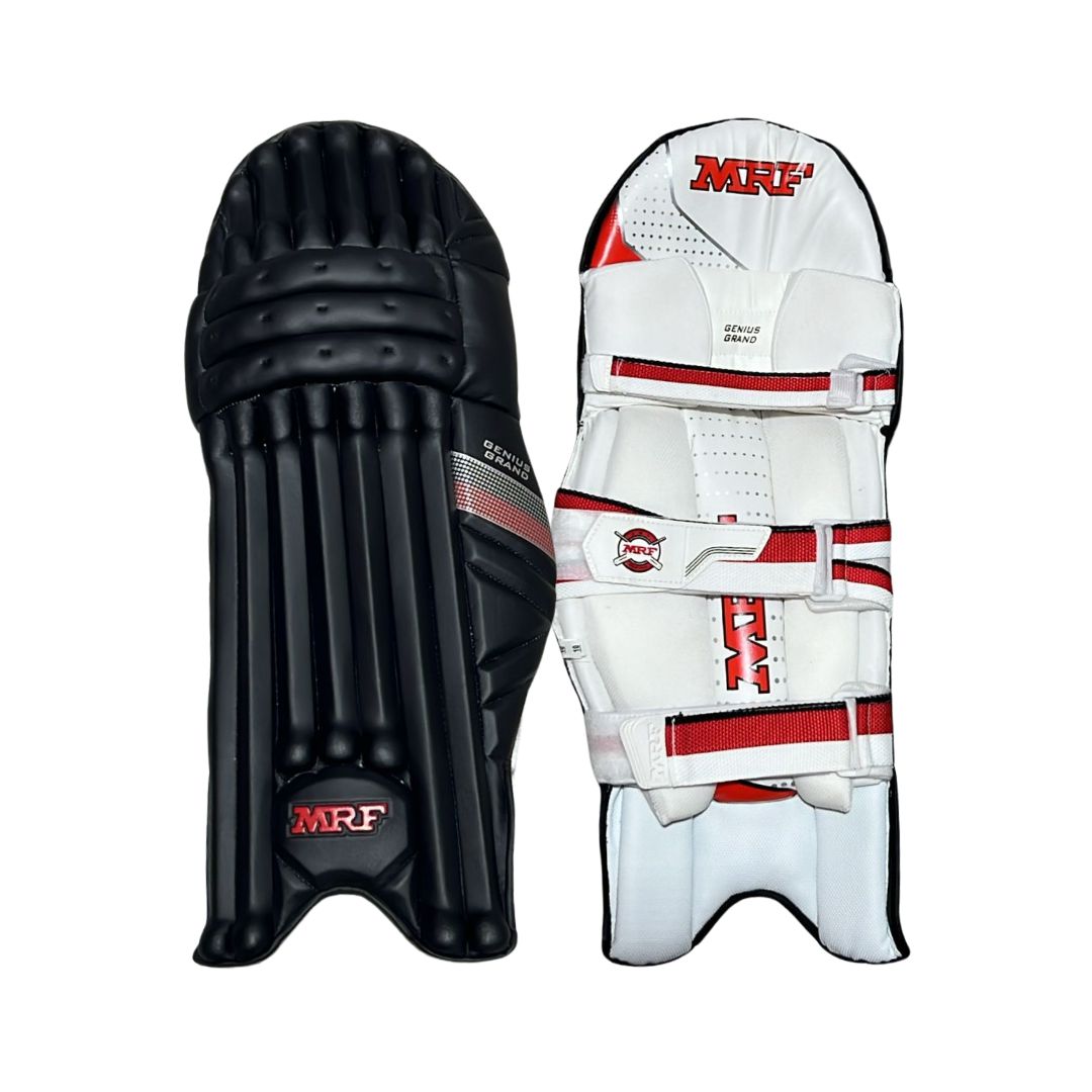 MRF Genius Grand Edition 3.0 Color Cricket Batting Leg Guard Maroon, Blue, Green, Black