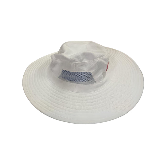 MRF Panama Hat - White Premium Sun Hat with Mesh for Cricket