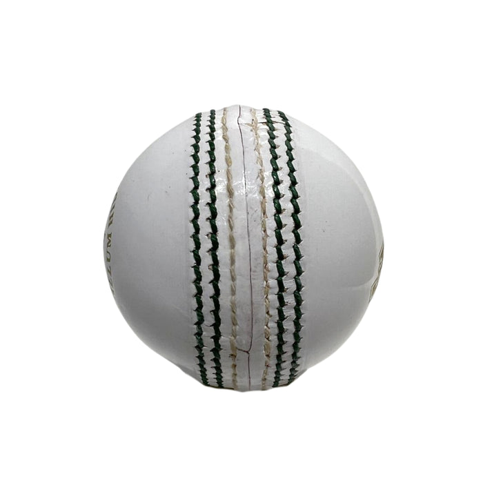 MRF Power White Ball Leather Ball for Cricket (Pack of 6)