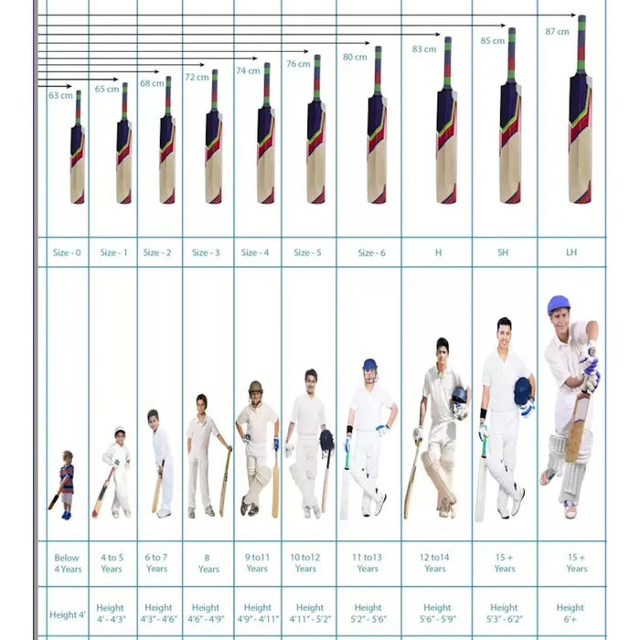 MRF Xstrike Kashmir Willow Cricket Bat - Junior Size 6 (Six)