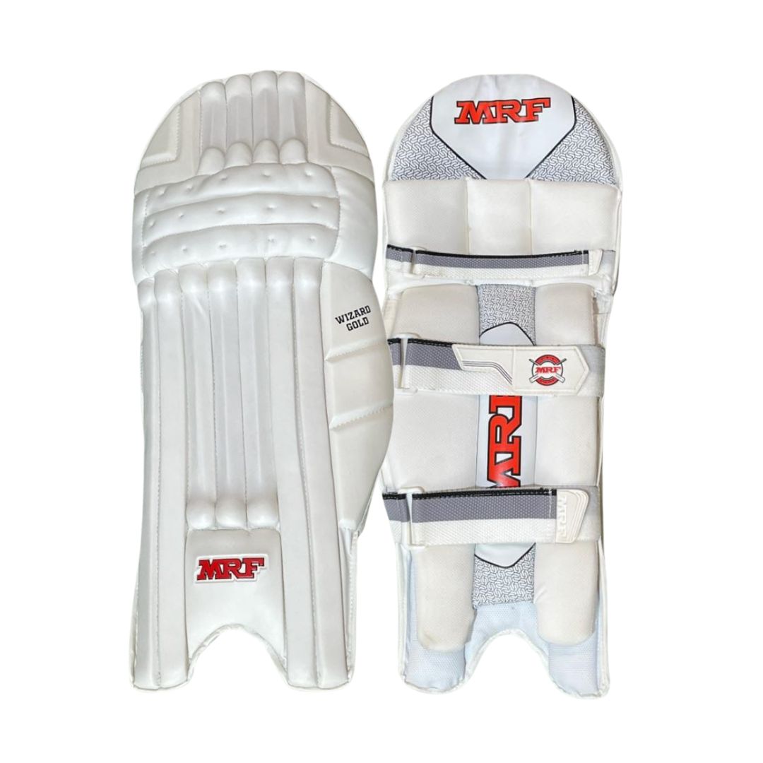MRF Wizard Gold Cricket Batting Leg Guard - Adult