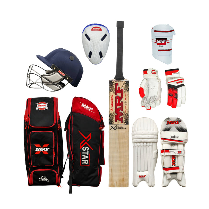 MRF Xstar 3.0 English Willow Cricket Kit Set for Adult - Latest 2026 Release