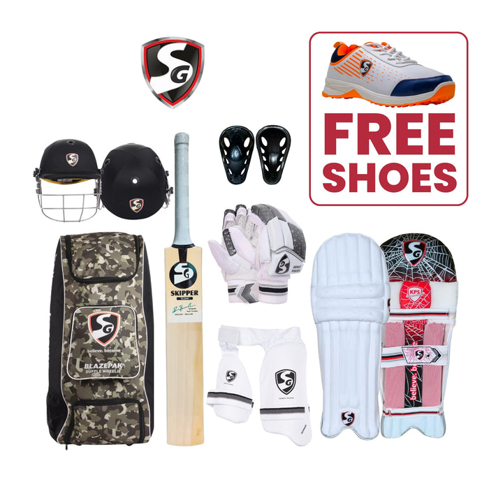 SG Skipper English Willow Cricket Kit for Adult