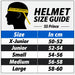 SS Prince helmet size guide: X-Junior 50-52 cm, Junior 52-54 cm, Small 54-56 cm, Medium 56-58 cm, Large 58-60 cm