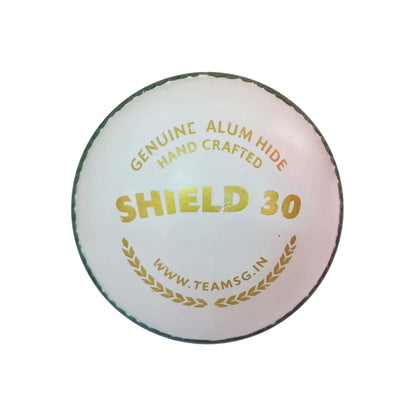 SG Shield 30 White Youth Cricket Leather Ball for Juniors