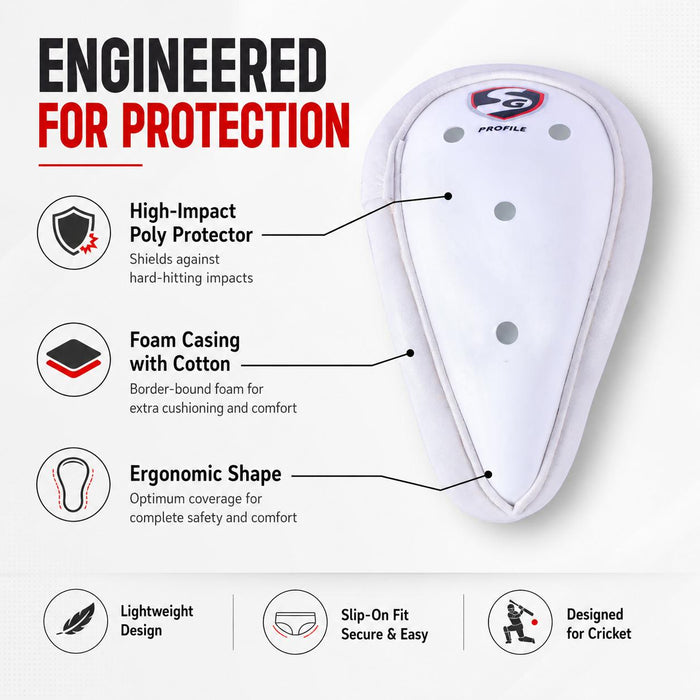 SG Profile Abdomen Guard for Cricket – High Impact Protection