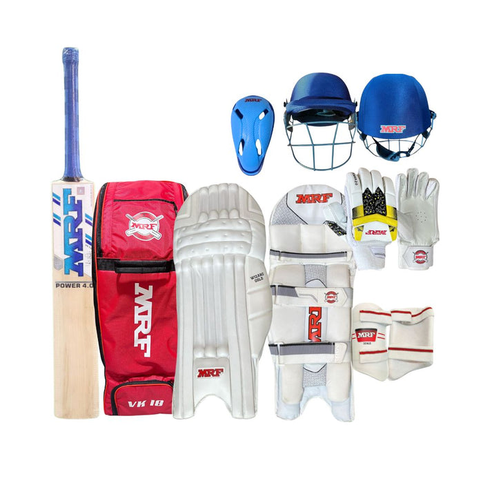 MRF Power English Willow Cricket Kit Set - Complete Cricket Set for Adult