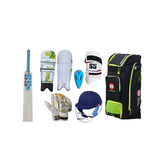 SS Magnum English Willow Cricket Adult Kit, Complete Set with Accessories