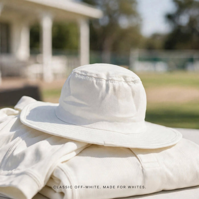 CA cricket Panama hat off white product lifestyle image
