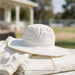 CA cricket Panama hat off white product lifestyle image