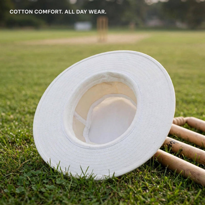 CA cotton cricket Panama hat wide brim detail