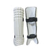 CA Fielding Pads showing moulded white front and rear lining with two black straps