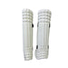 Pair of white CA Fielding Pads Moulded Shin Guards