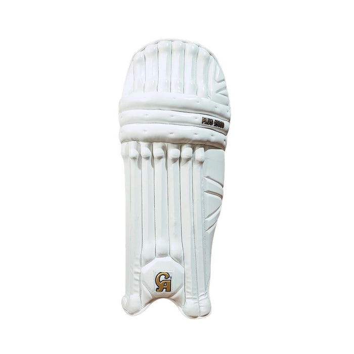 CA Plus 15000 white batting leg guards with protective padding, alternative product view