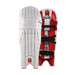 CA Pro 15000 PE white cricket batting leg guards, main studio product view