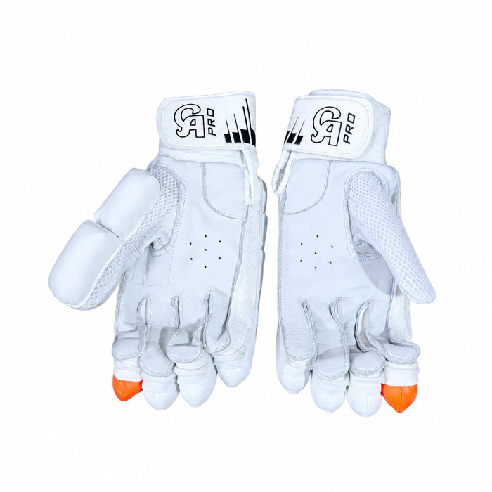 CA Pro 5000 batting gloves - leather palms on white background