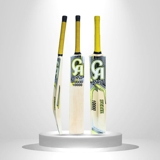 CA Pro Force 10000 cricket bat showing side, front and back views