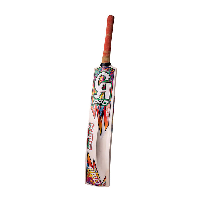 CA Pro King cricket bat back profile and colourful graphics