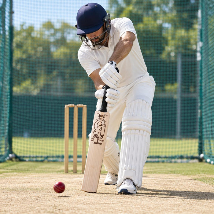 CA Pro Legend cricket bat used for batting practice