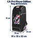 CA Pro Player Edition duffle backpack bag dimensions with arrows: 91 x 35 x 32 cm