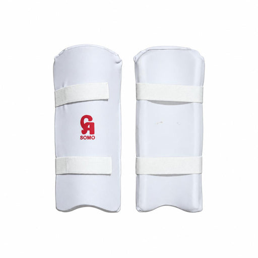CA Somo white forearm guard front and rear views