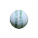 Cricket Arabia white wind cricket ball with green stitched seam - studio product view 2
