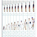 Generic cricket bat size guide showing sizes 0 to LH with general age, player height and bat length references