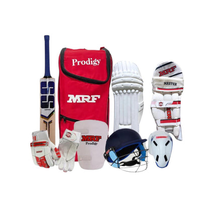 Cricket Arabia Starter Kit Kashmir Willow Cricket Adult Kit Set, Complete with Accessories, Bat, Kit Bag, Gloves, Guards