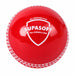 SG Supasoft red ball showing Supasoft and full synthetic core print