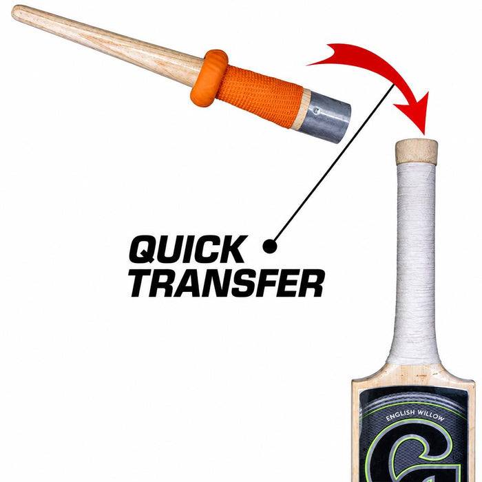 Quick transfer diagram from grip cone to cricket bat handle