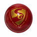 Red SG synthetic cricket ball with gold SG shield