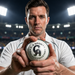 Cricket player holding a white CA cricket ball
