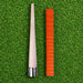 Cricket grip cone beside an orange rubber grip for demonstration