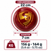 SG Everlast Tec specifications: 22 cm circumference, 7 cm diameter and 156–164 g weight