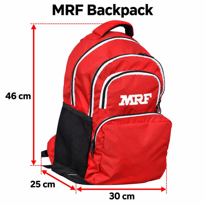 MRF backpack dimensions - arrowed measurements
