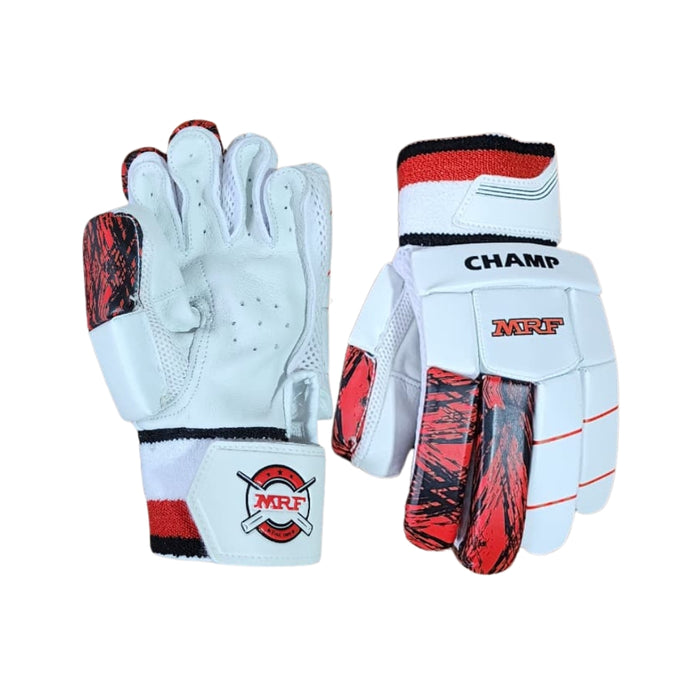 MRF Champ white red and black cricket batting gloves - product view 7