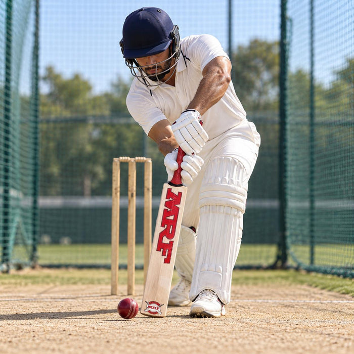MRF Genius Elite SH cricket bat used for batting practice