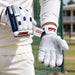 Cricketer using MRF Genius Grand Batting Gloves - Mens, Youth & Boys - practice lifestyle