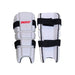 MRF Molded white forearm elbow guard front and rear views