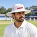 MRF Panama Hat - White Premium Sun Hat with Mesh for Cricket - cricket practice lifestyle