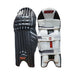 MRF Power 2.0 black cricket batting leg guards front and reverse product views