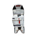 MRF Power 2.0 black cricket batting leg guards inner padding and three adjustable straps