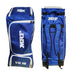 MRF VK 18 Senior Royal Blue cricket kit bag front and rear views