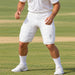Cricketer warming up in CA Padman white padded cricket shorts
