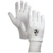 SG Club white cotton full-finger inner gloves with ribbed cuffs - product view 1
