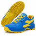 SG Club Evo Blue/Yellow Cricket Shoes - pair showing front upper and complete sole