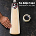 SG Edge Tape applied in two strips along the front face edges of a cricket bat
