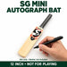 SG 12 inch unsigned mini autograph cricket bat with a hand holding a marker, not for playing