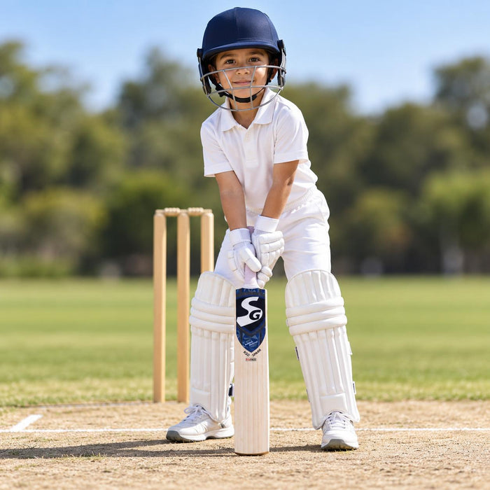 SG RSD Spark Size 1 cricket bat in use