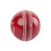 Close-up of stitched seam on SG Shield 20 red two-piece leather cricket ball